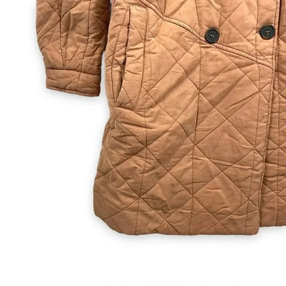 Avec les Filles  Washed Double Breasted Quilted Peacoat - Picture 4 of 12
